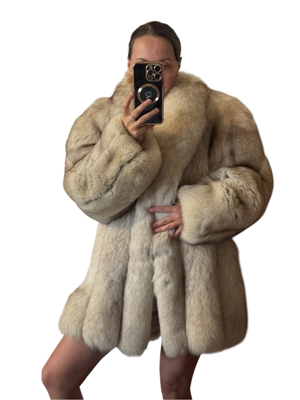 Luxurious M.Jacques blue fox fur coat jacket - Picture 4 of 16